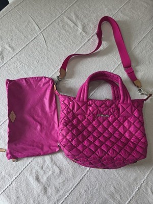 Mz Wallace Rare Fushia Sequin Deluxe Sutton Adj Crossbody Bag