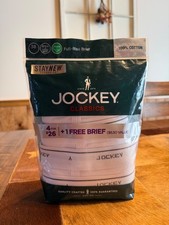 Jockey Classics Men  s Full Rise Briefs, Size 38, 100  Cotton , 5 Pack