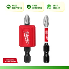 SHOCKWAVE Impact Duty Alloy Steel Magnetic Attachment & PH2 Bit Set (3-Piece)