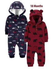 Carter's  Baby Boys' 2 Pack Fleece Jumpsuit  18 Months
