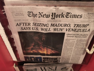 #ad The New York Times Sunday January 4 2026 AFTER SEIZING MADURO TRUMP SAYS U.S. $15.00