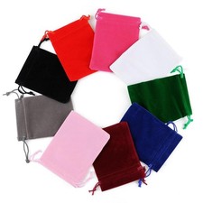 50pcs Velvet Drawstring Bags 5x7cm   Small Jewelry Gift  Display Pouches