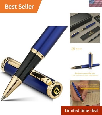 Luxury Rollerball Pen,24K Gold Trim,Noble and Elegant Designs,Schneider Ink R...
