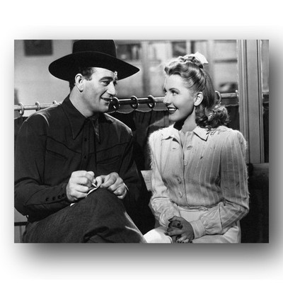 Jean Arthur, John Wayne Photo 8x10 A Lady Takes a Chance 1943 Movie Still