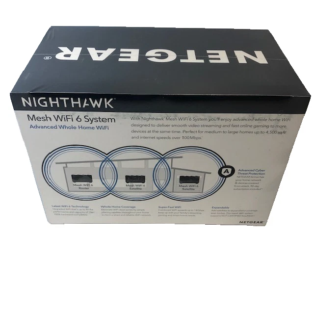 NetGear NightHawk AX1800 Mesh WiFi 6 System AX1800/MK63S) For Up To 4,500 Sq Ft - Image 4 of 4