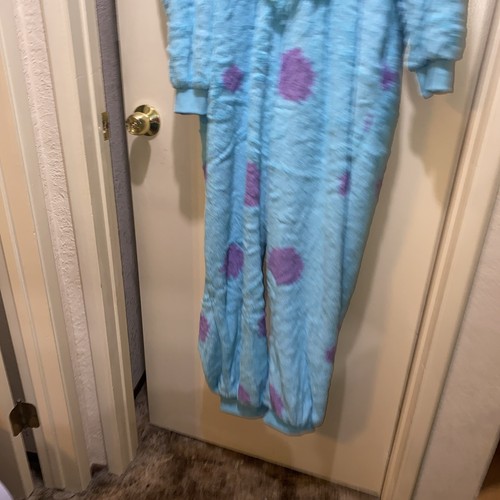 Disney Pixar Monsters Inc Sully Cosplay One Piece Pajamas Adult Size XXL Hooded - Picture 2 of 5