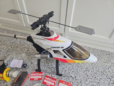 NOS Vintage Kyosho Concept 30 SR Helicopter Combo - Unflown - NIB Parts Starter