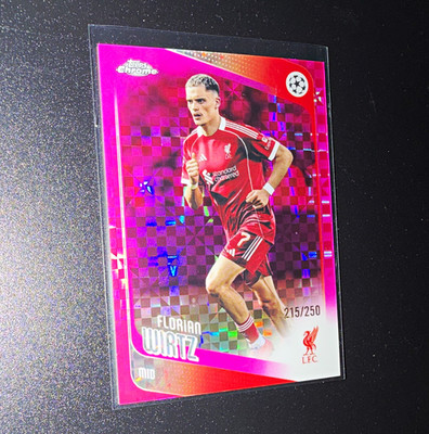 Topps Chrome  Florian Wirtz Liverpool FC  UEFA UCL Pink   # 215/250