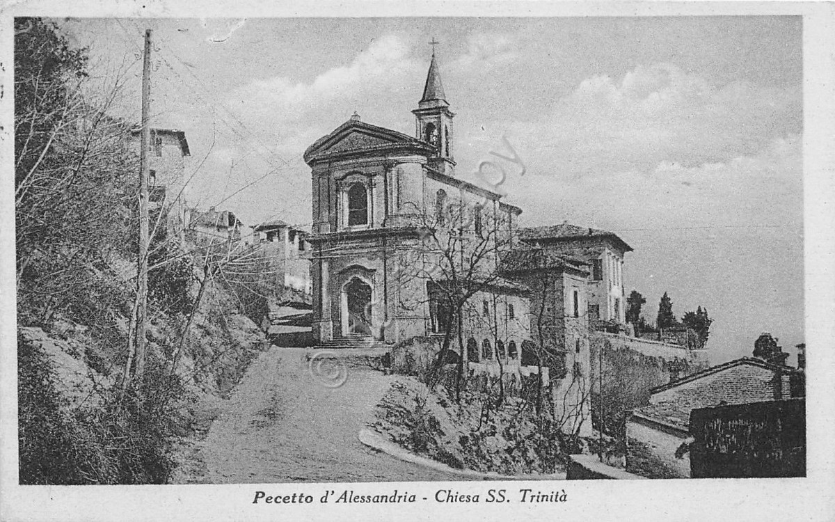 Cartolina - Postcard - Pecetto d'Alessandria - Chiesa S.S. Trinità - 1948