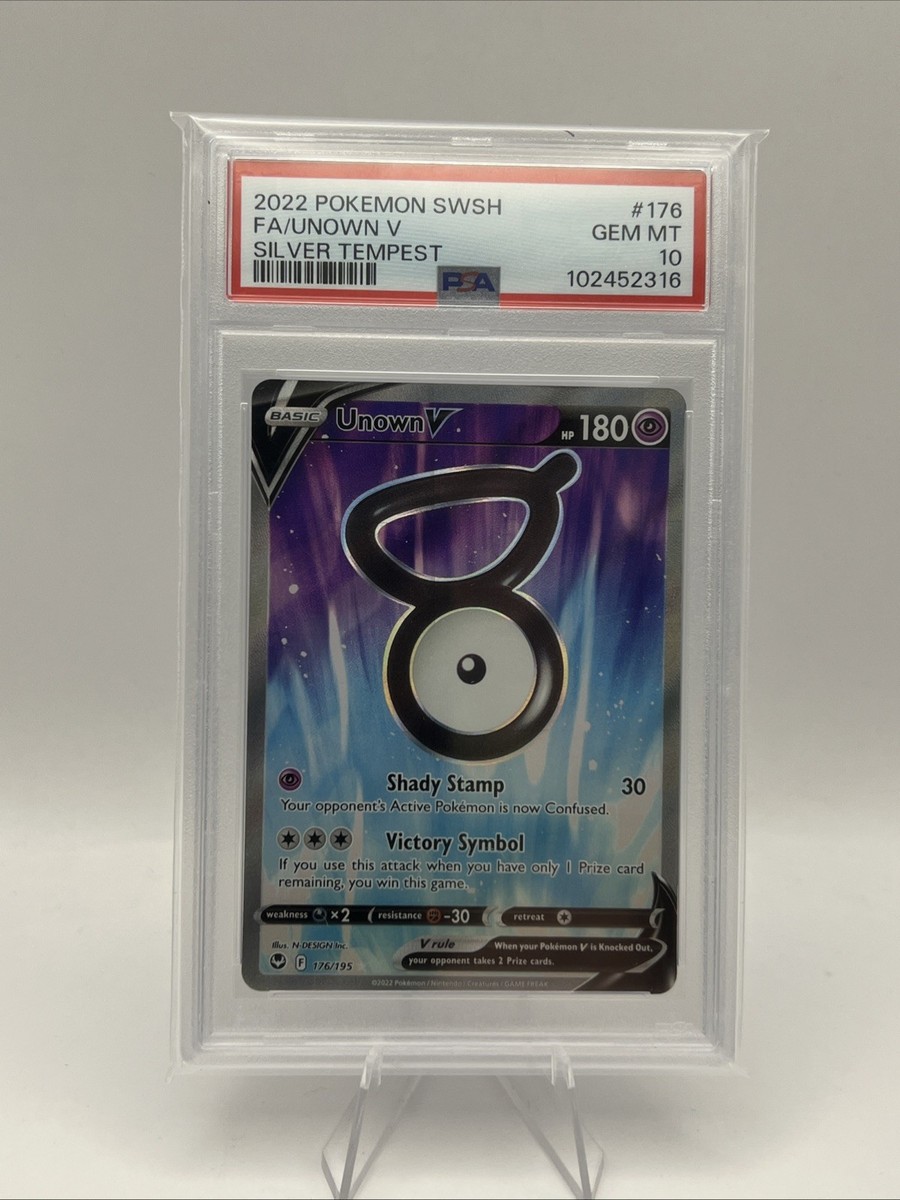 Unown V 176/195 Pokemon Silver Tempest PSA 10 GEM MINT Full Art