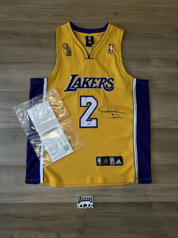 Derek Fisher Los Angeles Lakers Jersey Autographed MVP Brand New Licensed NBA - Image 3 of 4