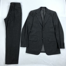 Banana Republic Men's 38R 32x31 Charcoal Gray Wool Blend Suit Jacket Vtg Y2K
