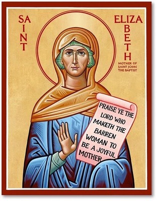 ST SAINT ELIZABETH Mother of John the Baptist ICON 11''X14'' GLOSSY POSTER PRINT