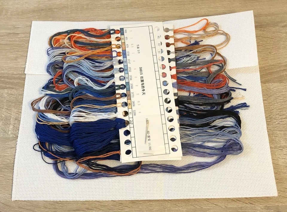 Counted Cross Stitch Kit 14 ct Winter Little Robin 35x33cm Joy Sunday UK - Image 3 of 4