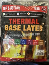 Polar Extreme 2 Piece Mens 3XL Top And Bottom Thermal Base Layer Set New