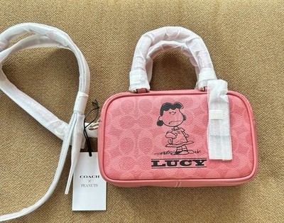 Coach X Peanuts Satchel Crossbody Bag In Signature Canvas With