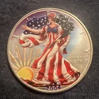 2004 Colored American Silver Eagle 1 oz .999 Silver round (B)
