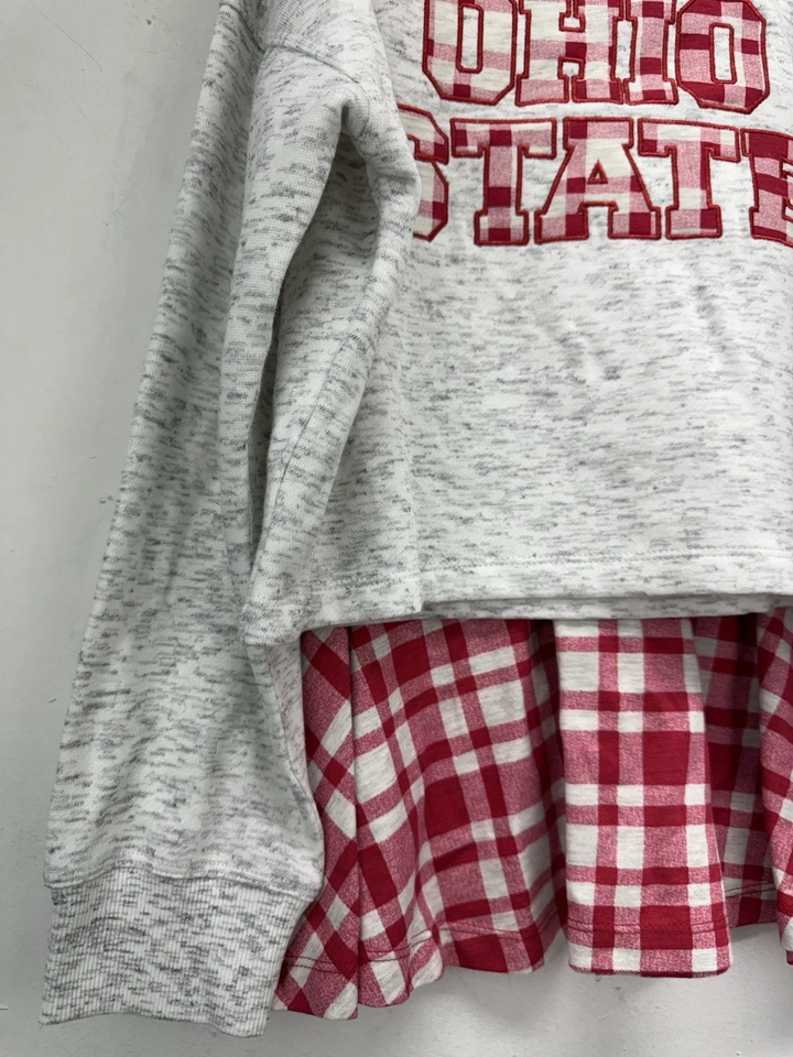 Colosseum Sz Medium (7-8) Girls Ohio State Buckeyes Sweatshirt Skirt Outfit NWT - Image 3 of 4