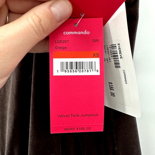 COMMANDO NWT Brown Velvet Tank Jumpsuit // XS - Picture 8 of 12
