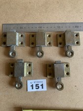 5 X ANTIQUE BRASS LATCH DOOR WINDOW WRITING BOX SLOPE  TRUNK CAMPAIGN FURNITURE