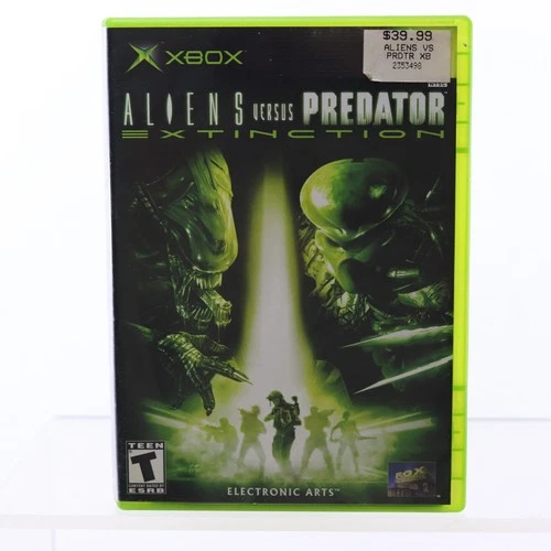 Aliens Versus Predator: Extinction (Microsoft Xbox, 2003) W/ Manual + Reg Card