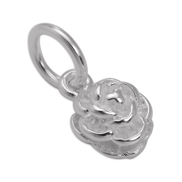 Klein Sterlingsilber Rosenknospe Charm AnhäNger-image