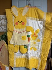 Vintage Nursery Decor Bedding Judi S Heirloom Collection Yellow Bunnies USA Made