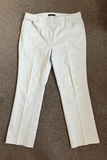 David Emanuel Stretch Trousers with Pockets - Size 16 - Beige   J 