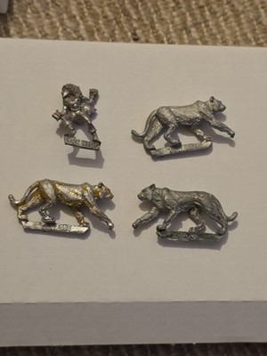 Waldelfe Elfen Bestienmeister Tierführer Raubkatzen 80er Warhammer Metall