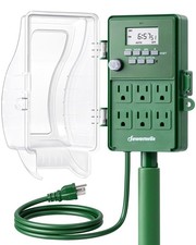 DEWENWILS Outdoor Digital Timer 6 Outlet Powe...