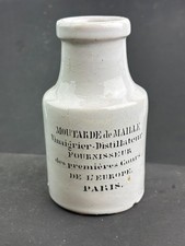 61140 Antiguo Vintage Antiguo Impreso Olla Tarro Keiller Mostaza Maille París Moutarde