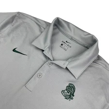 Michigan State Spartans x Nike Men's Performance Polo Shirt Gray • Medium