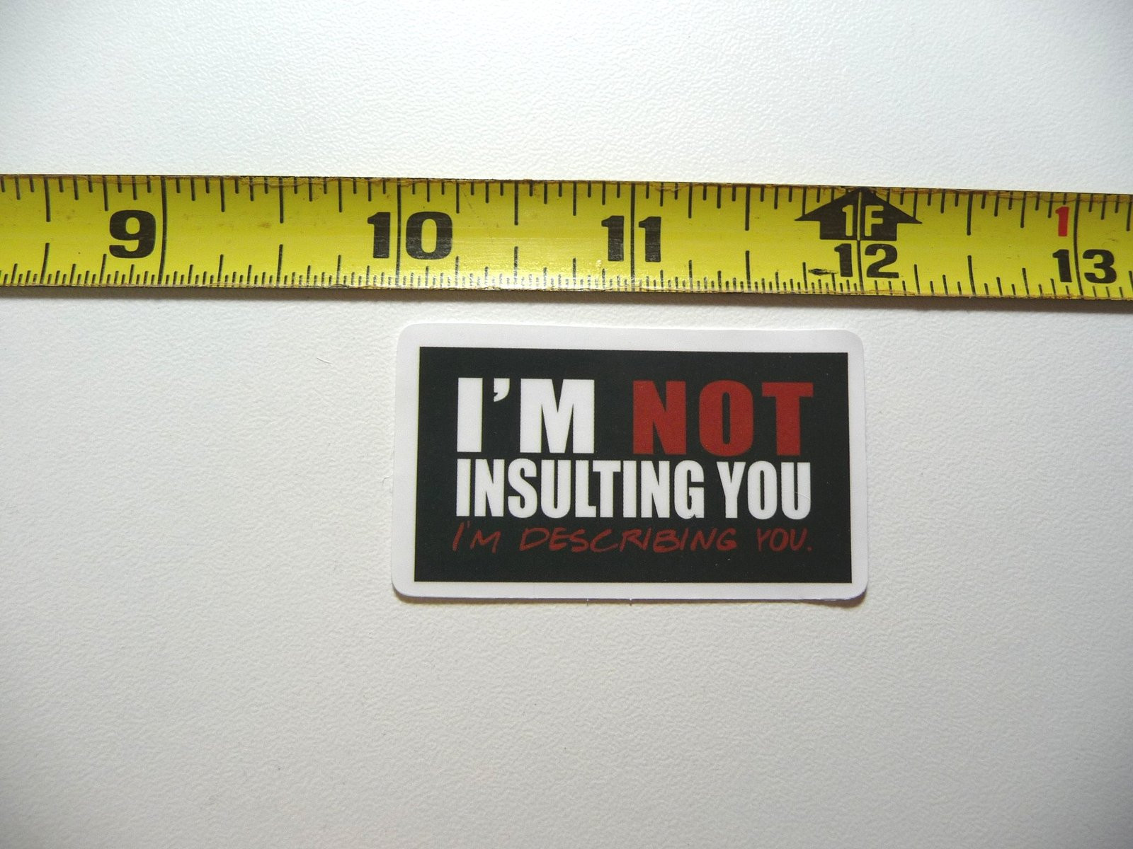 Not Insulting, Just Describing You Decal Sticker for Job Occupation Profession