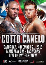MIGUEL COTTO vs. CANELO ALVAREZ November 21st 2015 - poster no frame