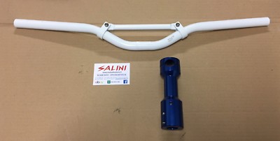 Manubrio scooter Naked Bianco - Supporto Manubrio Blu MBK Yamaha BWS Booster 