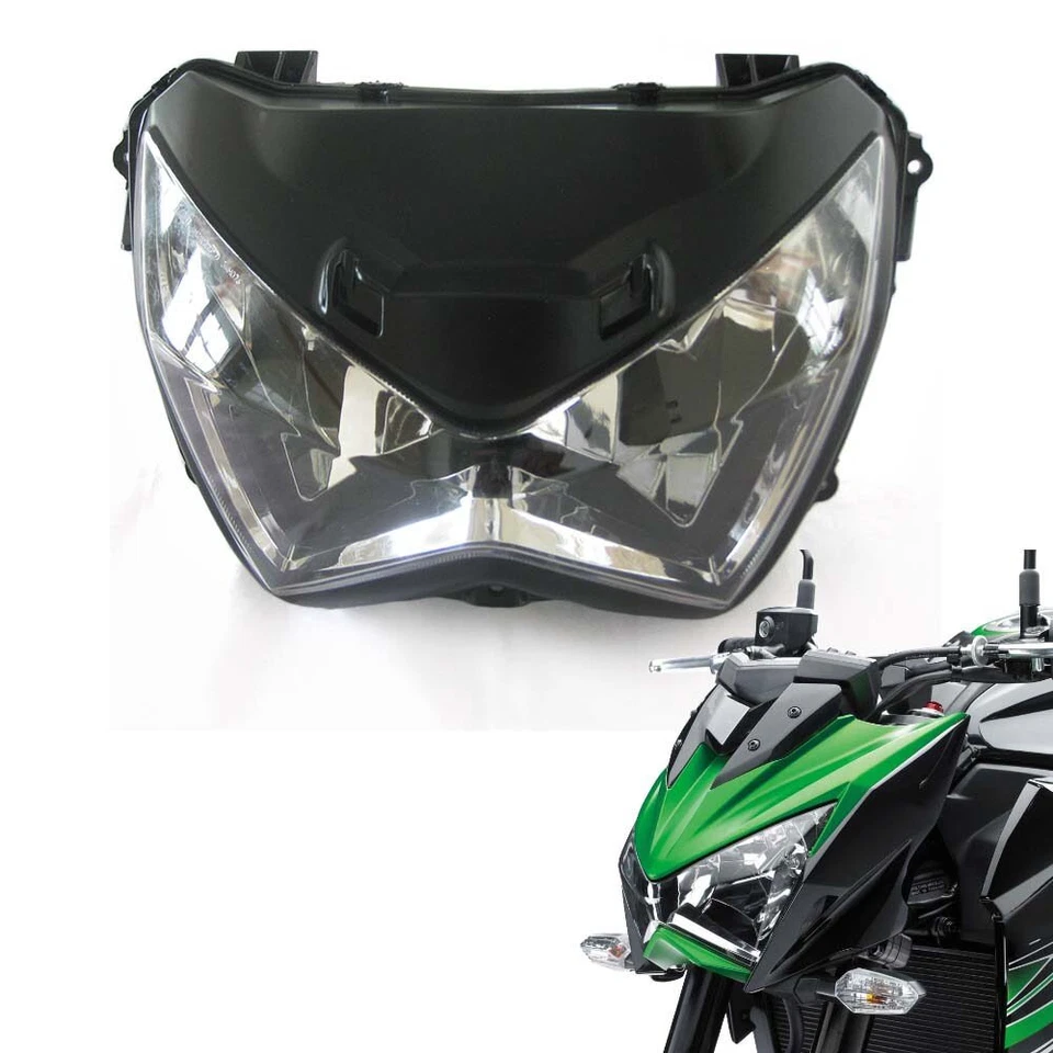 Front Headlight Headlamp Assembly For Kawasaki Z250 / Z800 2013 2014 2015 2016 - Imagem 2 de 4