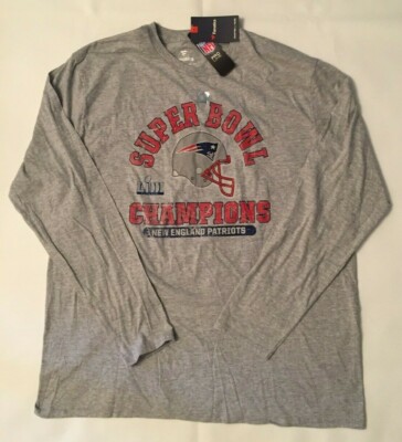 NWT NFL NEW ENGLAND PATRIOTS SUPERBOWL 53 CHAMPIONS LS SHIRT FANATICS MENS 2XL