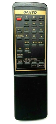 Sanyo Remote Digital TV Control Channels Pristine Clean Television Black Works