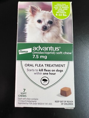 Advantus Soft Chew Small Dog (4-22 Lbs) 7 Soft chews Exp 2026+  4386