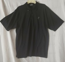 Ashworth Weather Systems Men’s Black Polo Shirt Med 100% Polyester Made in USA