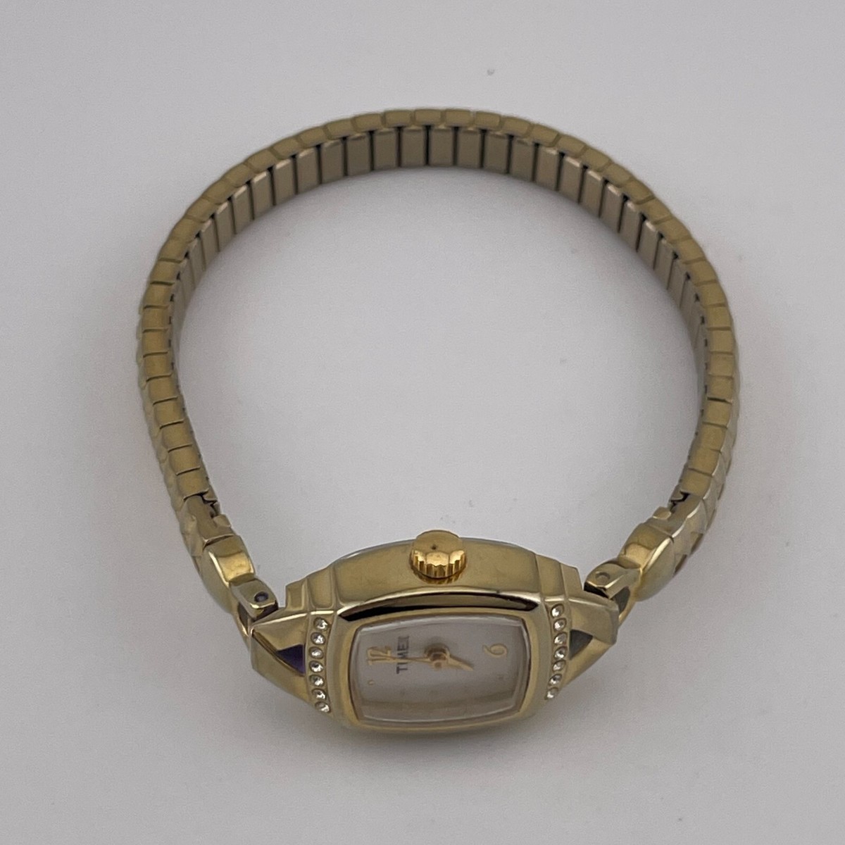 Timex Womens Watch 16mm Case Stretch Bracelet Gem Set Quartz  display picture 1