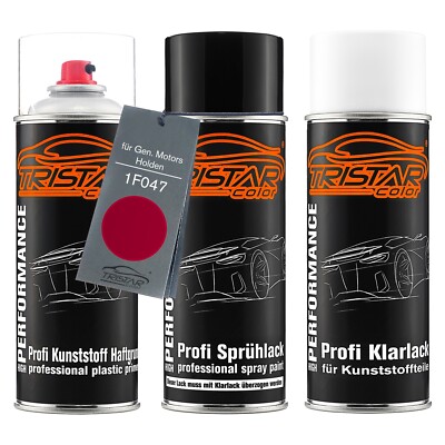 Lack Spraydosen Set Kunststoff für Gen. Motors Holden 1F047 Permanent Red