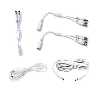 DC Kabel Verteiler Verlängerung weiß LED Steckverbinder 2,1 / 5,5 mm splitter