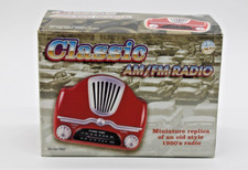New Electro Brand AM/FM retro Radio Flip Up Antenna 50s replica NIB