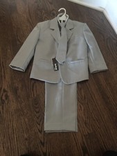 Gino Giovanni Boys Suit Gray Size 5 Excellent Condition
