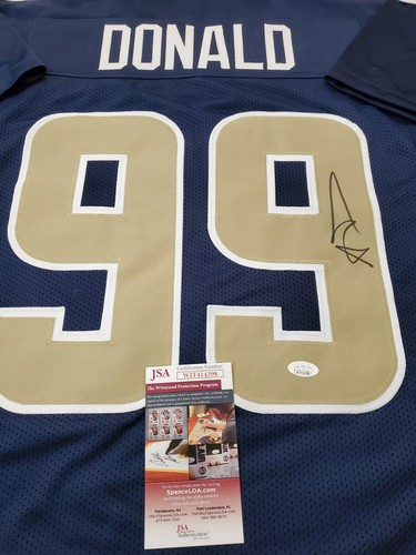 LOS ANGELES RAMS AARON DONALD AUTOGRAPHED SIGNED JERSEY JSA COA - Picture 2 of 3