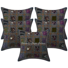 Patchwork Cushion Cover Indian Sofa Cover Ethnic Decorative Bohemian Home Decor
