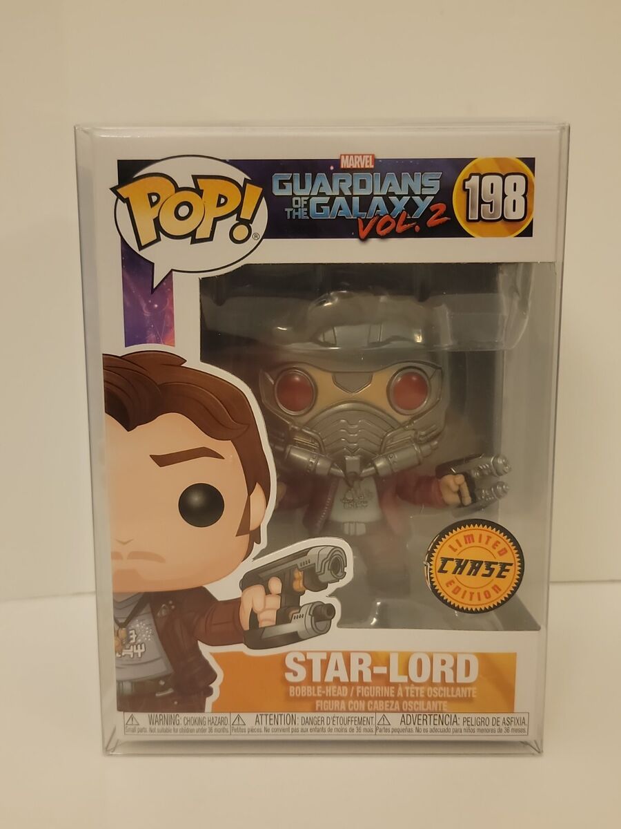 Funko Pop Guardians of the Galaxy Vol. 2 Star Lord CHASE Figure w/ Protector