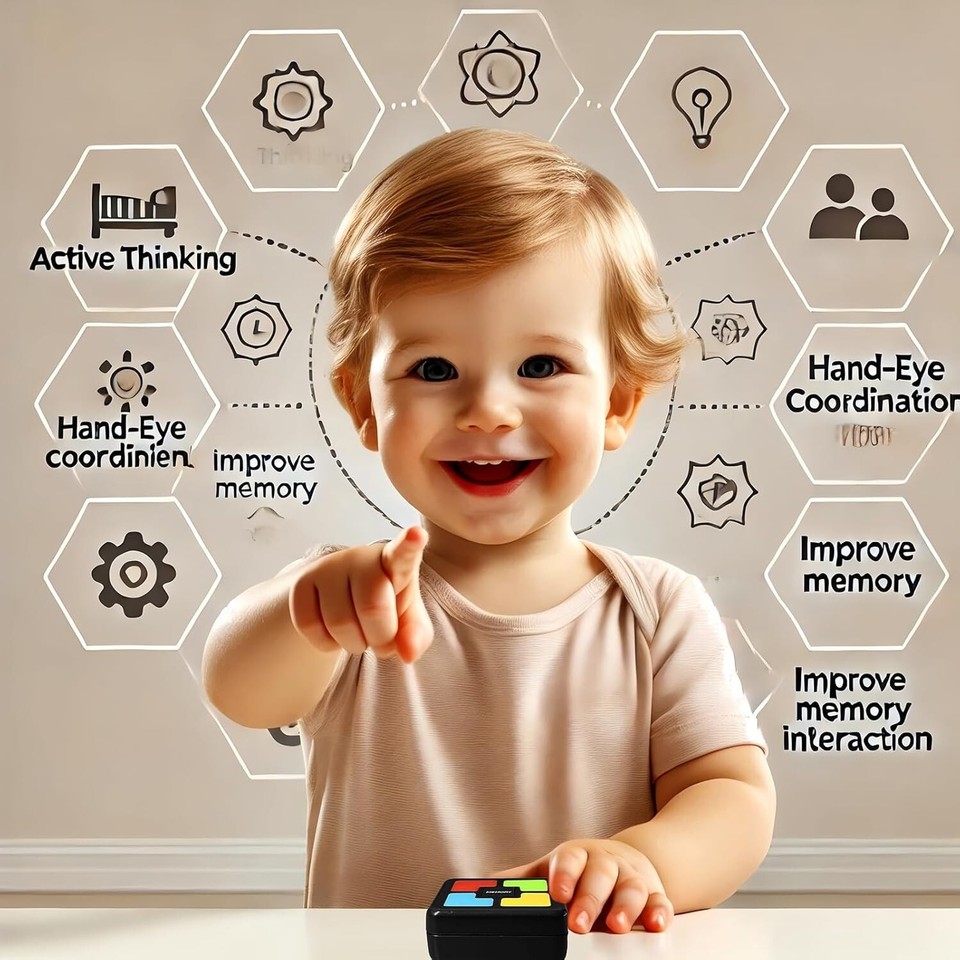 Light Up Memory Game Handheld Electronic Toys Color Memorizing Classic ...