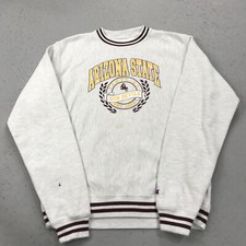 Arizona State Sundevils Sweatshirt Mens Medium Gray Champion Reverse Weave NCAA